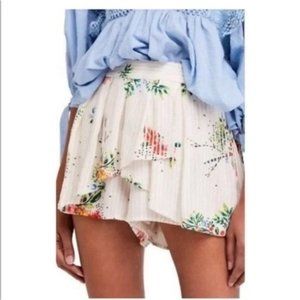 Free People Floral Print Skirt - Cream